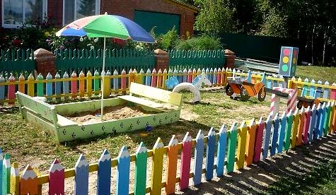 Уличный заборчик для детского сада